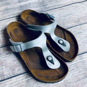 Birkenstock Grey Gizeh sz 38 womens 7-7.5